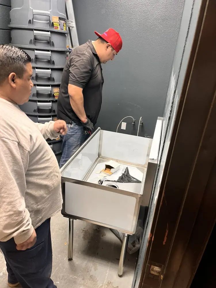 Commercial plumbing and sink installation in Dayton